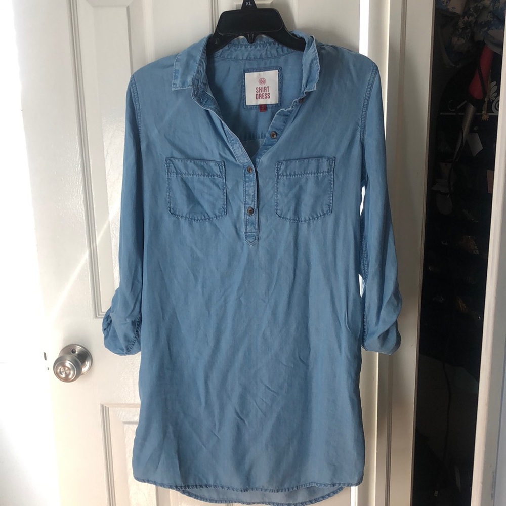 Denim shirt dress
